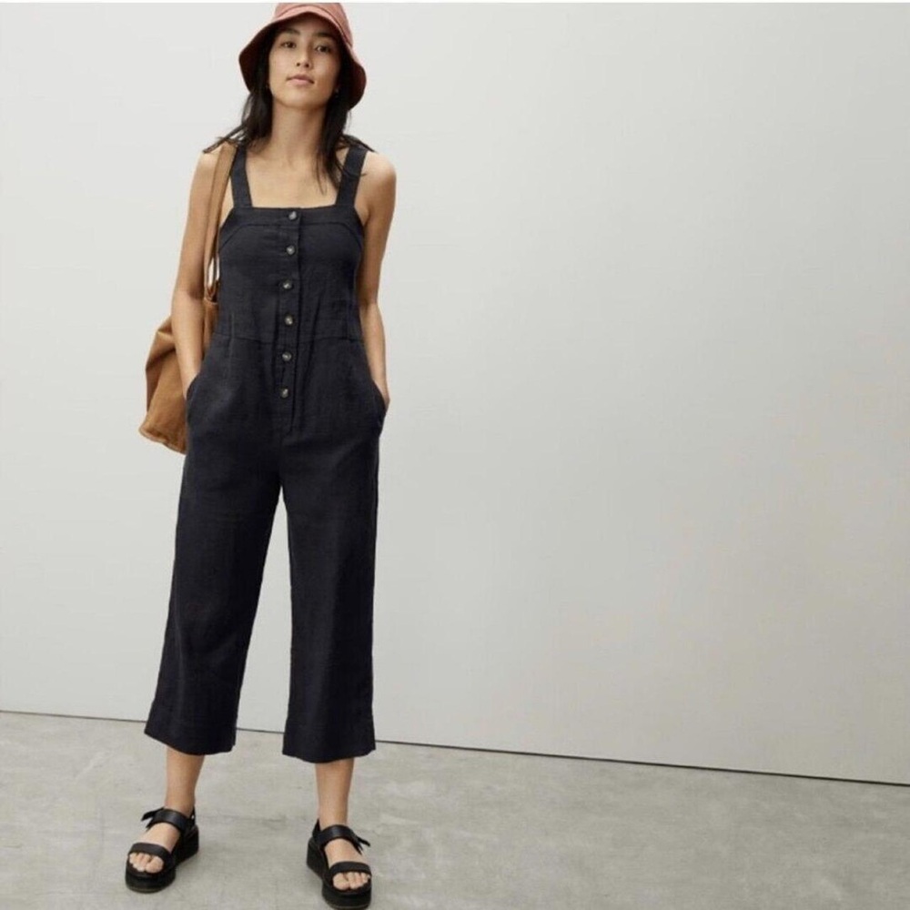 Everlane the linen picnic jumpsuit